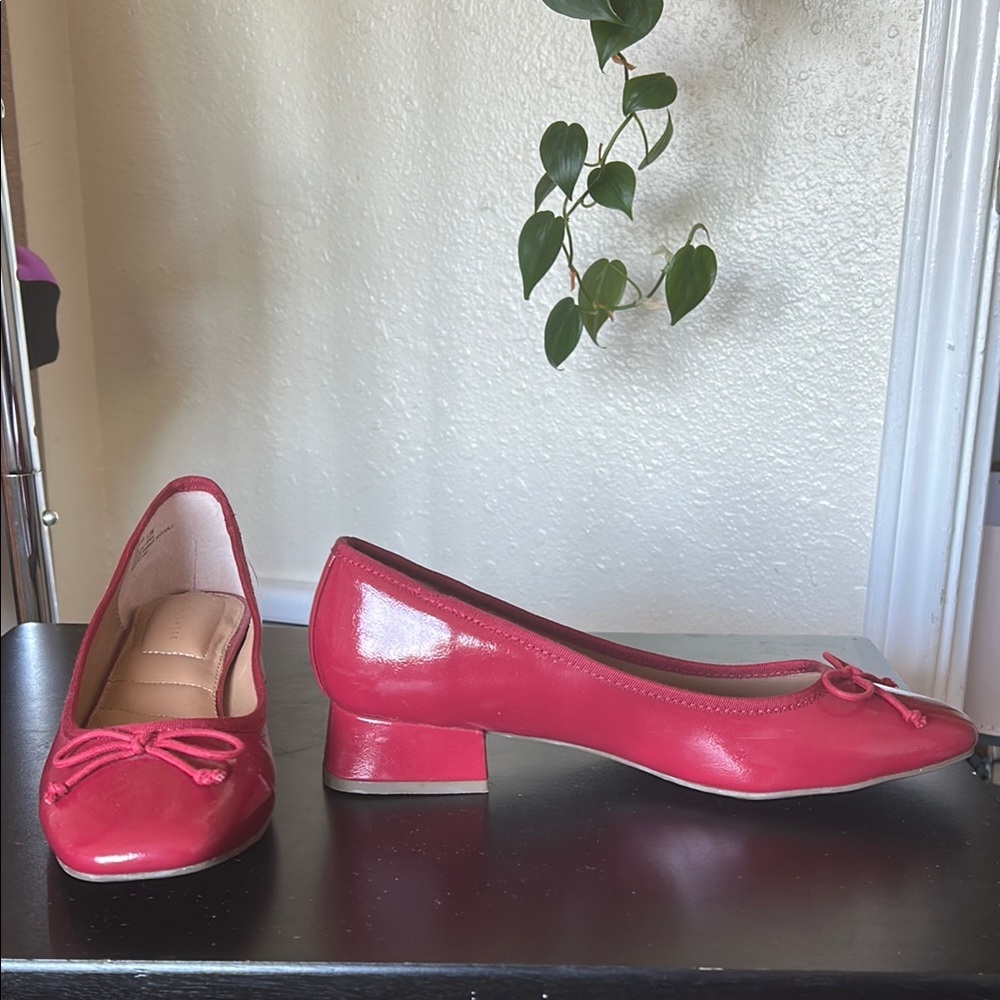 Vibrant Red Patent Leather Flats